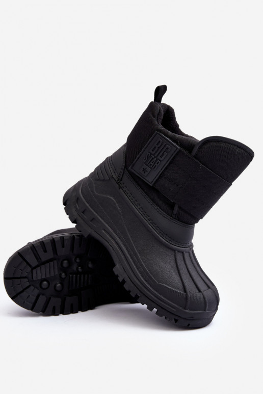 Detské snehule s lepiacim zapínaním v čiernej farbe Big Star MM374122 Detské snehule s lepiacim zapínaním v čiernej farbe Big Star MM374122