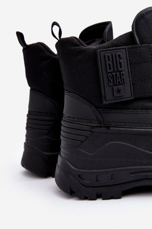 Detské snehule s lepiacim zapínaním v čiernej farbe Big Star MM374122 Detské snehule s lepiacim zapínaním v čiernej farbe Big Star MM374122