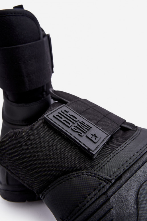 Detské snehule s lepiacim zapínaním v čiernej farbe Big Star MM374122 Detské snehule s lepiacim zapínaním v čiernej farbe Big Star MM374122