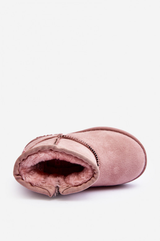 Detské snehule vyteplené na zips ružové Big Star MM374101 Detské snehule vyteplené na zips ružové Big Star MM374101