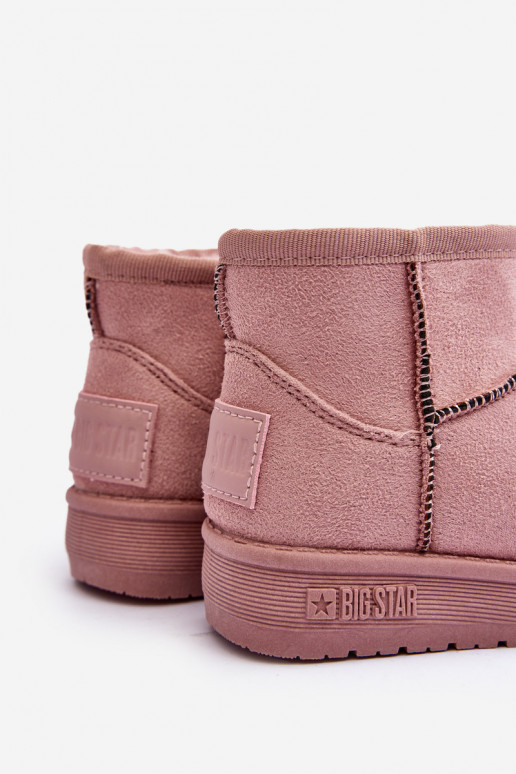 Detské snehule vyteplené na zips ružové Big Star MM374101 Detské snehule vyteplené na zips ružové Big Star MM374101