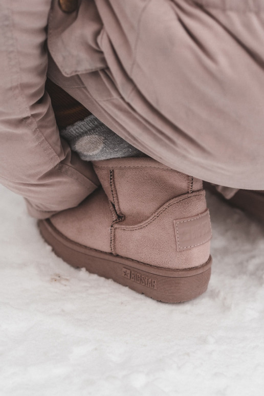 Detské snehule vyteplené na zips ružové Big Star MM374101 Detské snehule vyteplené na zips ružové Big Star MM374101