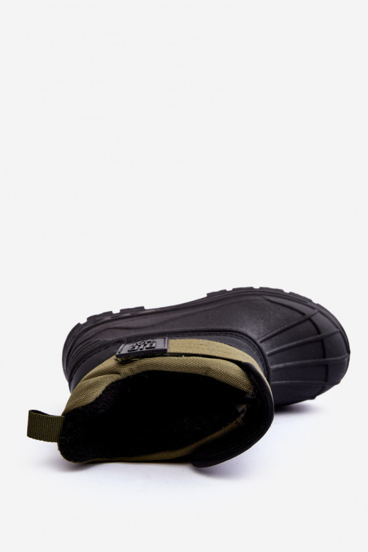 Detské snehule s lepiacim zapínaním zateplené khaki Big Star MM374123 Detské snehule s lepiacim zapínaním zateplené khaki Big Star MM374123