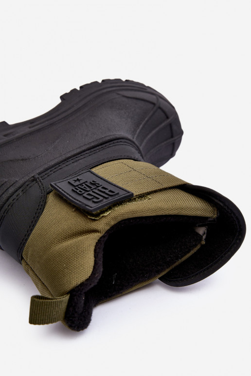 Detské snehule s lepiacim zapínaním zateplené khaki Big Star MM374123 Detské snehule s lepiacim zapínaním zateplené khaki Big Star MM374123