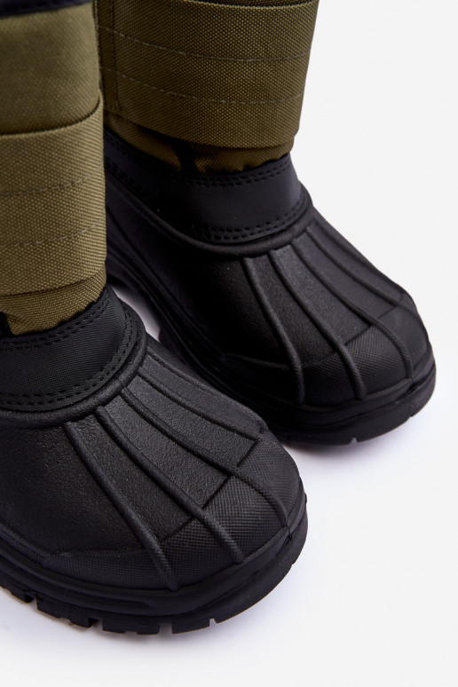 Detské snehule s lepiacim zapínaním zateplené khaki Big Star MM374123 Detské snehule s lepiacim zapínaním zateplené khaki Big Star MM374123