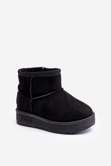 Detské snehule vyteplené na zips, čierne Big Star MM374100
