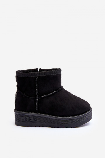 Detské snehule vyteplené na zips, čierne Big Star MM374100 2