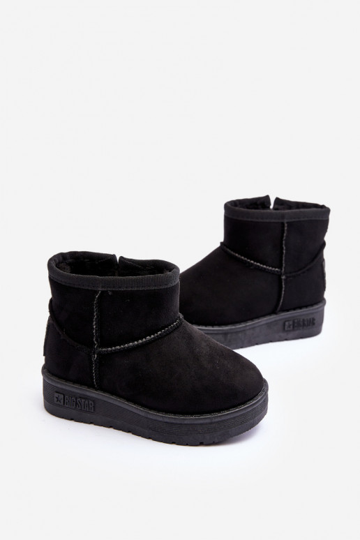 Detské snehule vyteplené na zips, čierne Big Star MM374100