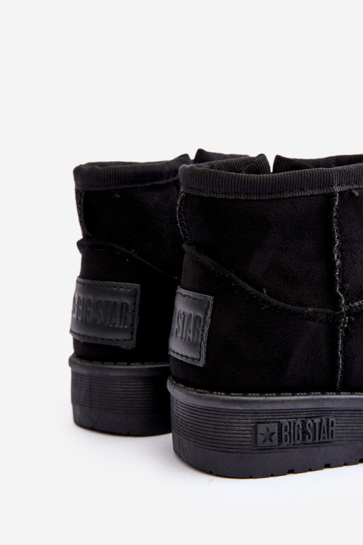 Detské snehule vyteplené na zips, čierne Big Star MM374100