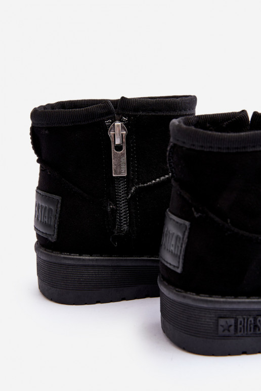 Detské snehule vyteplené na zips, čierne Big Star MM374100
