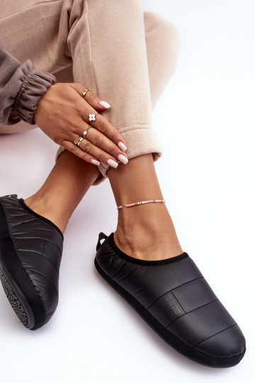 Teplé papuče v čiernej farbe Big Star KK274604