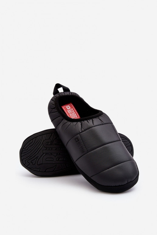 Zahrievacie papuče odolného modelu, čierne Big Star KK174363 Zahrievacie papuče odolného modelu, čierne Big Star KK174363