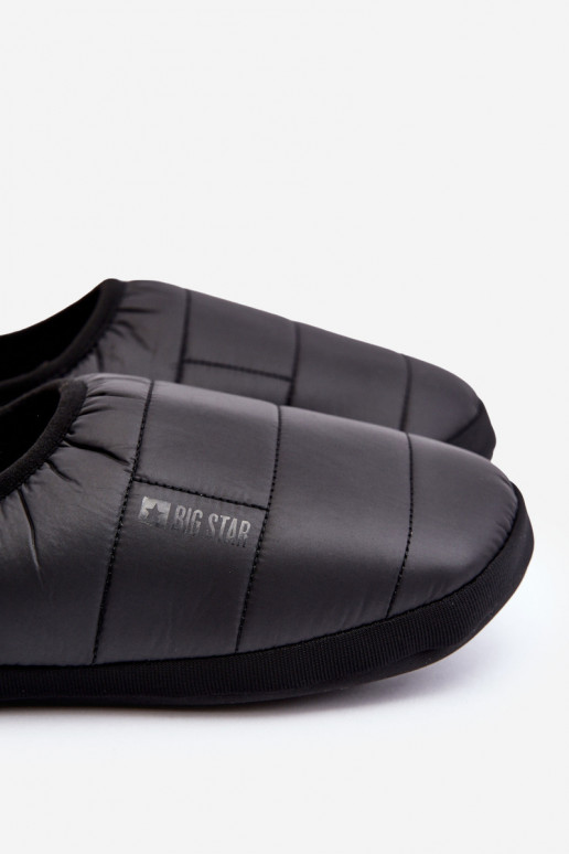 Zahrievacie papuče odolného modelu, čierne Big Star KK174363 Zahrievacie papuče odolného modelu, čierne Big Star KK174363
