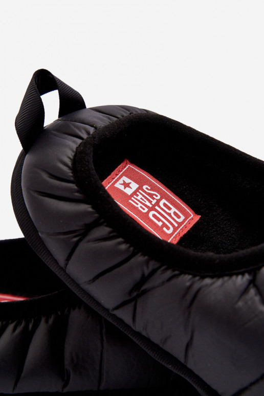 Zahrievacie papuče odolného modelu, čierne Big Star KK174363 Zahrievacie papuče odolného modelu, čierne Big Star KK174363