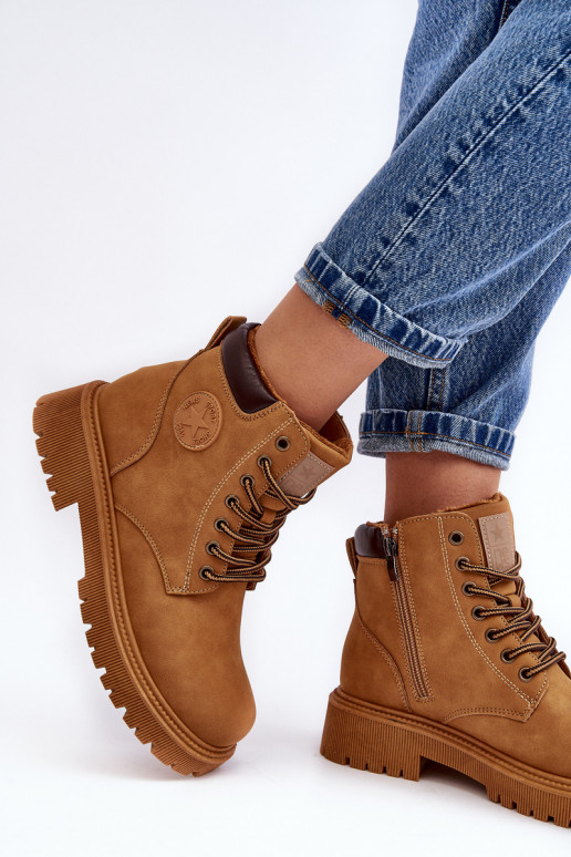 oteplené čižmy hnedej farby Felizia oteplené čižmy hnedej farby Felizia