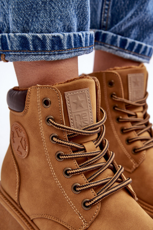 oteplené čižmy hnedej farby Felizia oteplené čižmy hnedej farby Felizia