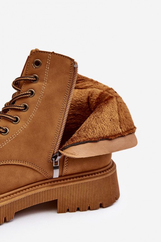 oteplené čižmy hnedej farby Felizia oteplené čižmy hnedej farby Felizia