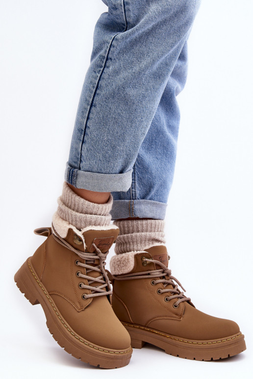 čižmy s hrejivou hnedou farbou Lynnvia čižmy s hrejivou hnedou farbou Lynnvia