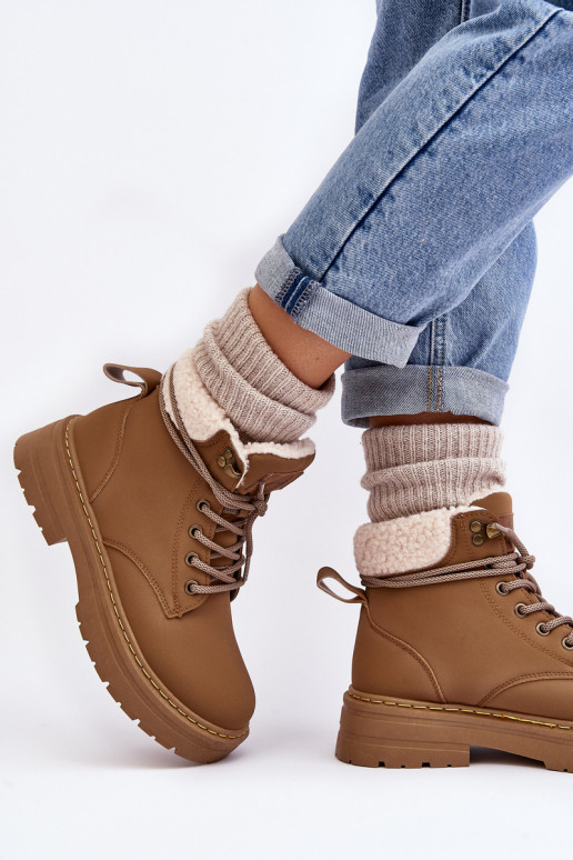 čižmy s hrejivou hnedou farbou Lynnvia čižmy s hrejivou hnedou farbou Lynnvia