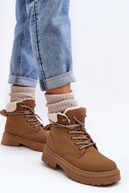 čižmy s hrejivou hnedou farbou Lynnvia čižmy s hrejivou hnedou farbou Lynnvia