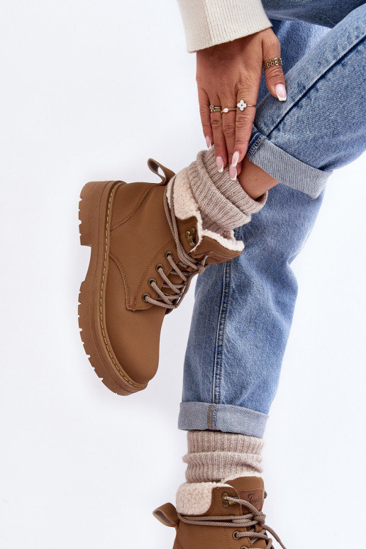 čižmy s hrejivou hnedou farbou Lynnvia čižmy s hrejivou hnedou farbou Lynnvia