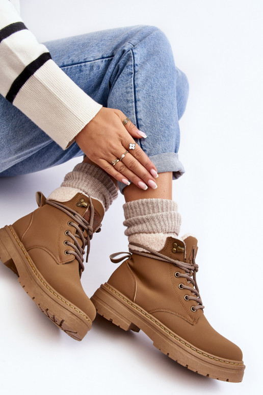 čižmy s hrejivou hnedou farbou Lynnvia čižmy s hrejivou hnedou farbou Lynnvia