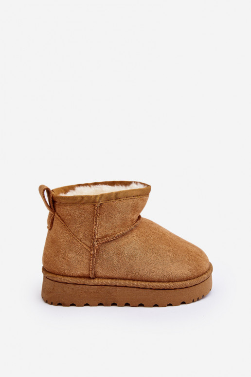 Detské snehule Čižmy vyteplené hnedé Nallita Detské snehule Čižmy vyteplené hnedé Nallita