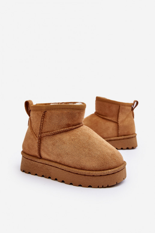 Detské snehule Čižmy vyteplené hnedé Nallita Detské snehule Čižmy vyteplené hnedé Nallita