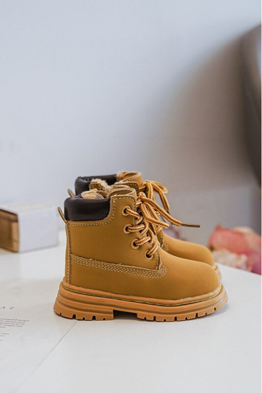 Detské čižmy na zips hnedej farby Bansi