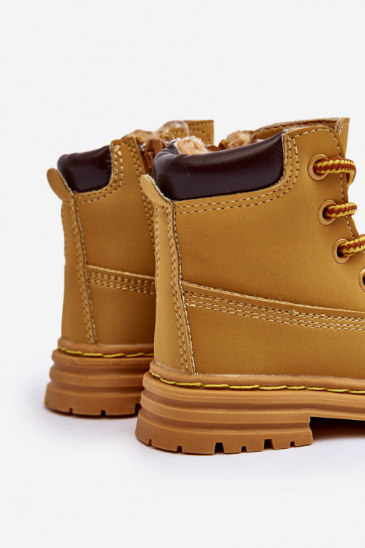 Detské čižmy na zips hnedej farby Bansi