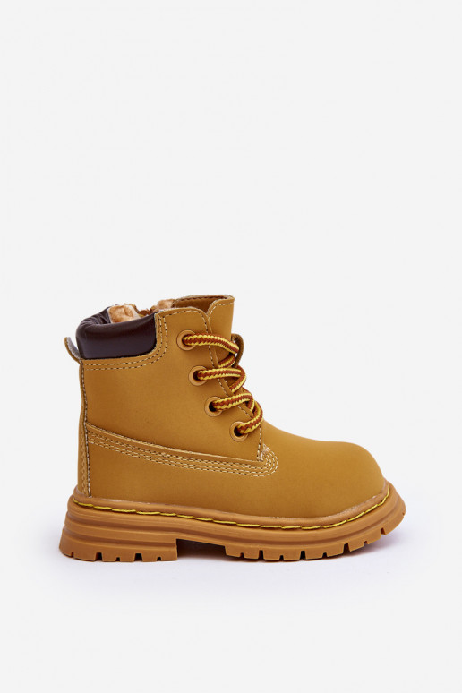 Detské čižmy na zips hnedej farby Bansi