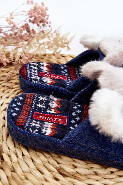 Detské papučky tmavomodrej farby Dasca