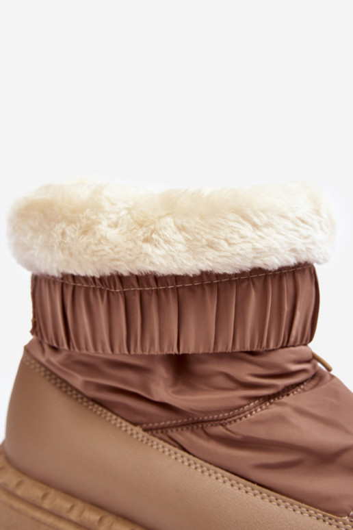 snehule s masívnou podrážkou béžová Lureta snehule s masívnou podrážkou béžová Lureta