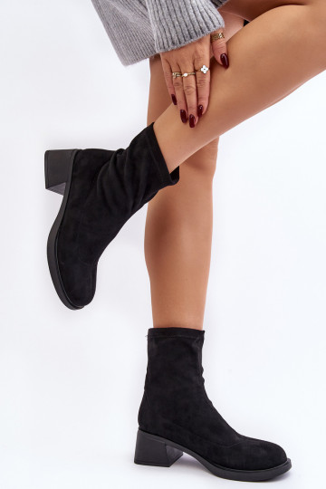 Aphroteia čierne dámske čižmy na nízkom opätku 2