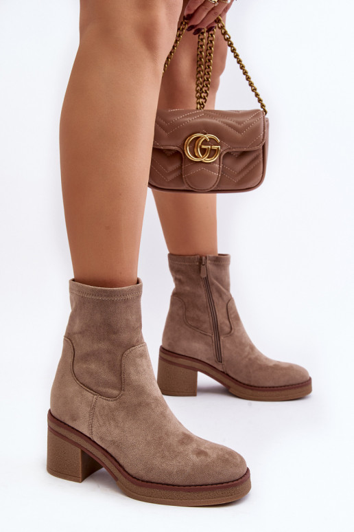 Čižmy na vysokom podpätku béžovej farby Argastis Čižmy na vysokom podpätku béžovej farby Argastis