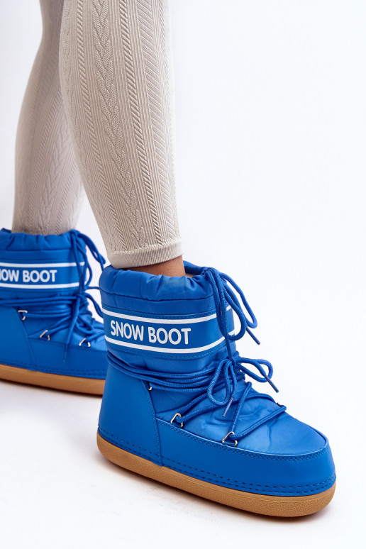 Zimné topánky na šnurovanie modrej farby Soia Zimné topánky na šnurovanie modrej farby Soia