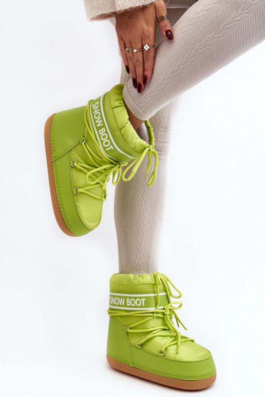 Zimné topánky na šnurovanie v zelenej farbe Soia Zimné topánky na šnurovanie v zelenej farbe Soia