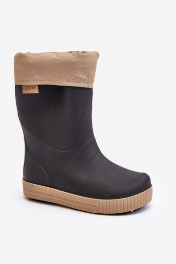 Detské gumáky s vyhrievaním Snow Wave Gokids 981 Black and beige