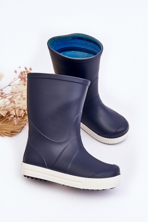 Detské gumené topánky Wave Gokids 979 tmavomodré