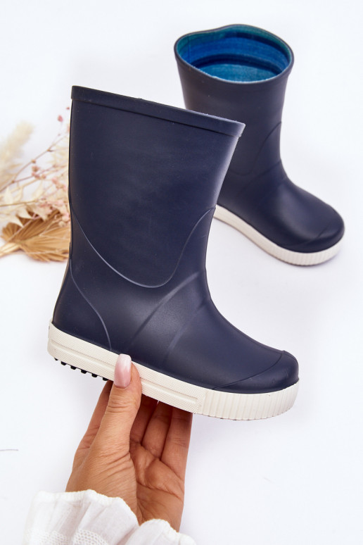 Detské gumené topánky Wave Gokids 979 tmavomodré