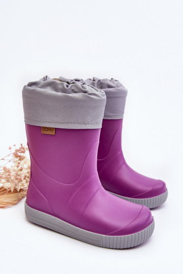 Detské gumáky s vyhrievaním Snow Wave Gokids 981 Purple 2