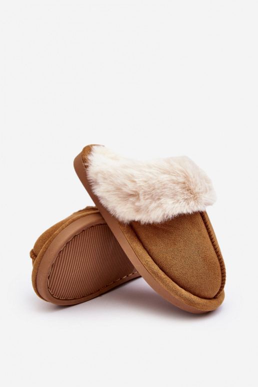 Detské papučky s kožušinkou v hnedej farbe Befana Detské papučky s kožušinkou v hnedej farbe Befana