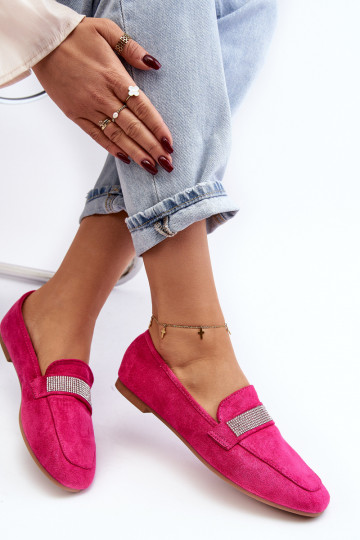 Mokasíny s trblietavými očkami v ružovej farbe Ralrika 2