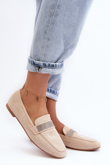 Mokasíny s trblietavými očkami béžovej Ralrika 2