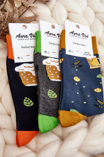 tmavomodré vzorované ponožky 2