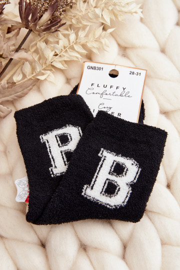 Teplé ponožky v čiernej farbe 2