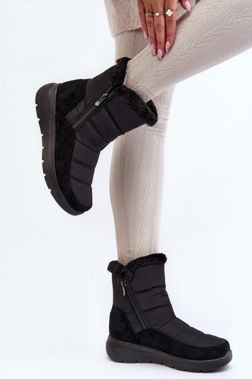 snehule s kožušinkou v čiernej farbe Primose snehule s kožušinkou v čiernej farbe Primose