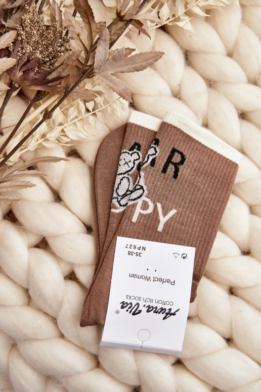 Ponožky s nápisom I m brown