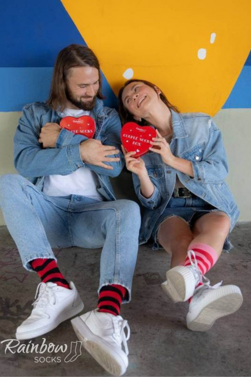 Ponožky COUPLE BOX 2 páry Krabička so srdiečkami Ponožky COUPLE BOX 2 páry Krabička so srdiečkami