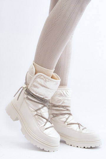 Teplé snehule v bielej farbe Rilana 2